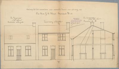 Maes P.J., Bekestraat nr. 11, toebrengen van veranderingen en opbouwen mansarde in huizing, 16/7/1910