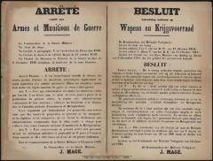 Besluit betrekking hebbend op wapens en krijgsvoorraad