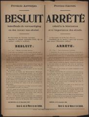 Besluit betreffende de vervaardiging en den invoer van alcohol