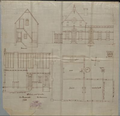 Smits Ch., Zandstraat Sectie O nr. 405k (deel), bouwen huizing, 31/10/1911