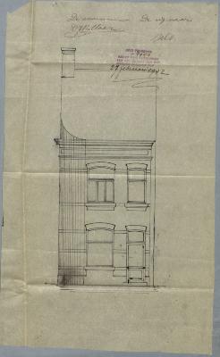 Sels Charles, Albertstraat Wijk Q nrs 23 (deel) en 25a (deel), bouwen huis, 27/2/1912