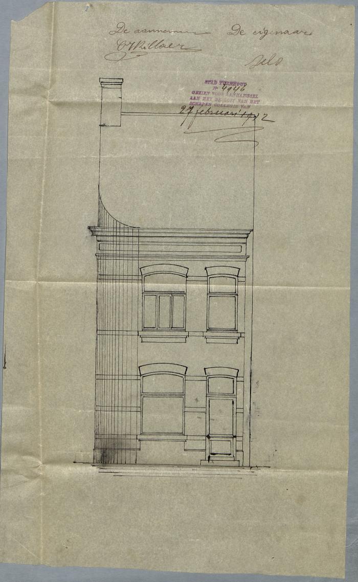 Sels Charles, Albertstraat Wijk Q nrs 23 (deel) en 25a (deel), bouwen huis, 27/2/1912