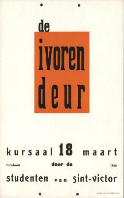 "De ivoren deur (…) 18 maart 1966", affiche
