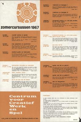 "Zomercursussen 1967", affiche
