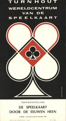 "Tentoonstelling. De speelkaart door de eeuwen heen (…) van 10 tot en met 21 november 1965", affiche
