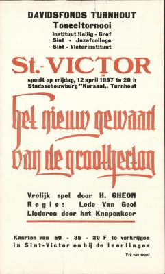 "Het nieuw gewaad van de groothertog (…) vrijdag 12 april 1957", affiche
