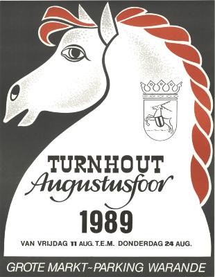 "Turnhout augustusfoor van vrijdag 11 augustus t.e.m. donderdag 24 augustus", affiche
