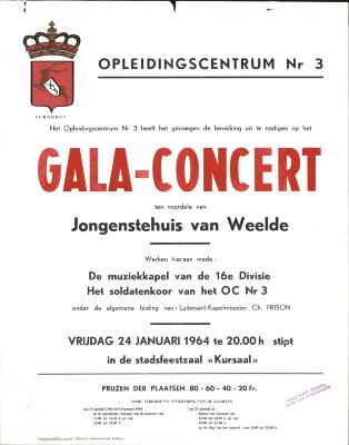 "Gala-Concert (…) vrijdag 24 januari 1964", affiche
