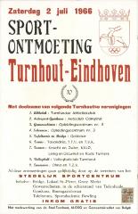 "Sportontmoeting Turnhout - Eindhoven (…) zaterdag 2 juli 1966", affiche

