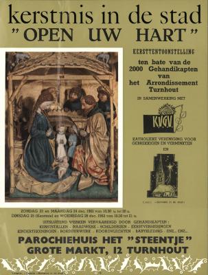 "Kerstmis in de stad 'Open uw hart' (…) december 1962", affiche
