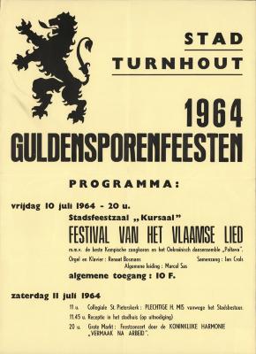 "Guldensporenfeesten (…) 1964", affiche
