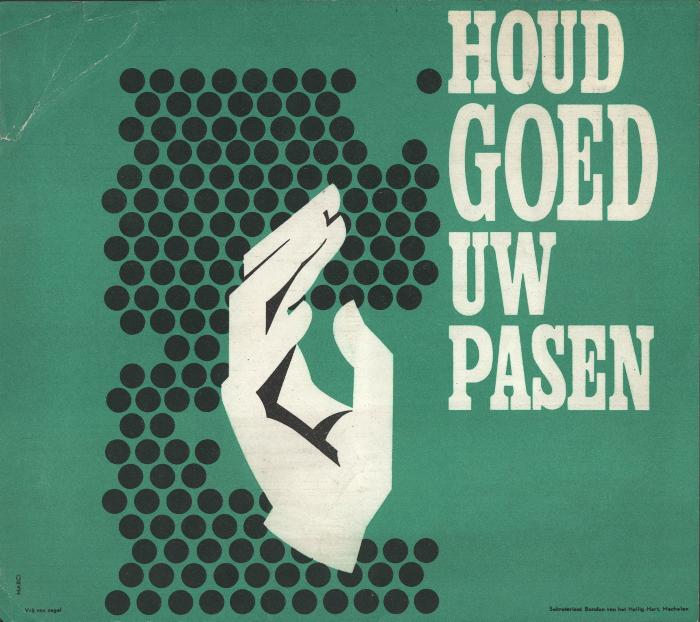 "Houd goed uw Pasen", affiche
