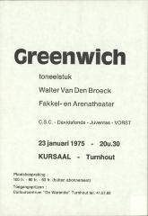 "Greenwich (…) 23 januari 1975", affiche
