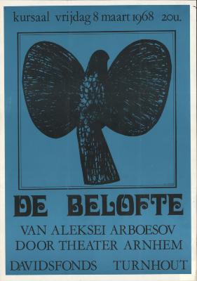 "De belofte van Aleksei Arboesov (…) vrijdag 8 maart 1968", affiche
