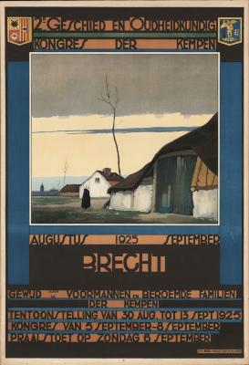 "2e Geschied en oudheidkundig kongres der Kempen (…) augustus september 1925", affiche

