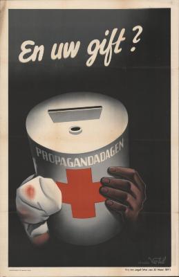"En uw gift? Propagandadagen rode kruis", affiche
