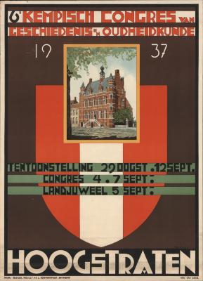 "6e Kempisch Congres van geschiedenis en oudheidkunde (…) augustus september 1937", affiche
