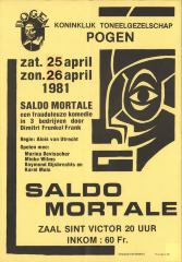 "Saldo mortale (…) 25 - 26 april 1981"; affiche
