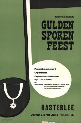 "Gewestelijk Guldensporen feest Kasterlee (…) zondag 10 juli", affiche
