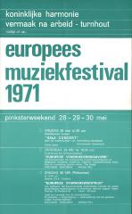 "Europees muziekfestival 1971 (…) 28,29,30 mei", affiche
