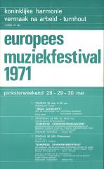 "Europees muziekfestival 1971 (…) 28,29,30 mei", affiche
