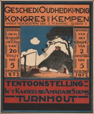"Geschied en oudheidkundig kongres der Kempen (…) van 20 oogst tot 5 september 1922",affiche
