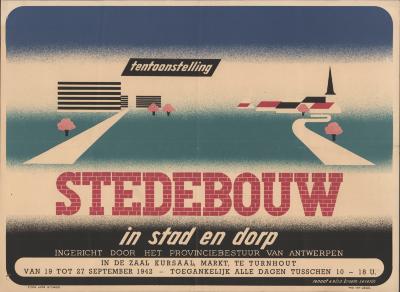"Tentoonstelling stedebouw in stad en dorp (…) 19 tot 27 september 1942", affiche
