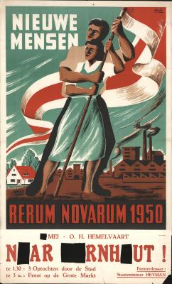 "Nieuwe mensen. Rerum Novarum 1950", affiche
