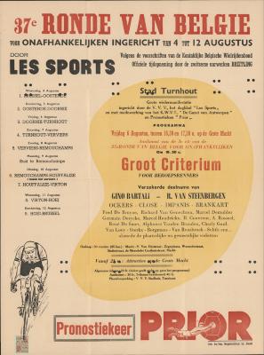 "37e Ronde van België. Groot criterium voor beroepsrenners (…) van 4 tot 12 augustus", affiche
