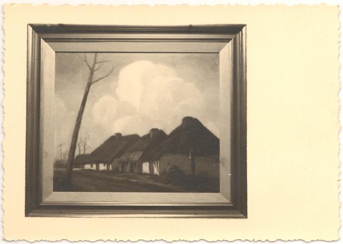 Schilderij dr. Alf. Frison / Meerhout onder sneeuw