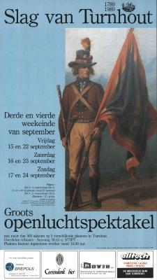 "Slag van Turnhout. Groots openluchtspektakel (…) derde en vierde weekend van september", affiche
