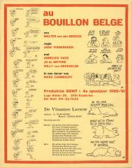 "Au bouillon Belge van Walter van den Broeck (…) 4e speeljaar 1980-1981", affiche
