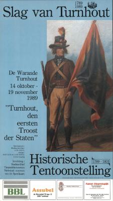 "Slag van Turnhout. Historische tentoonstelling (…) 14 oktober - 19 november 1989", affiche
