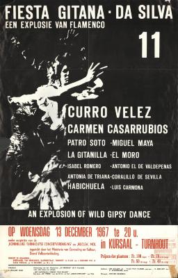 "Fiesta gitana da silva (…) woensdag 13 december 1967", affiche
