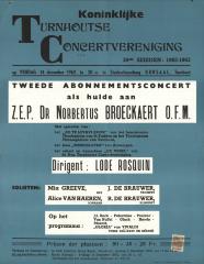 "Seizoen 1963-1961. Tweede abonnementsconcert Siegerland Orchester (…) donderdag 20 februari 1964", affiche
