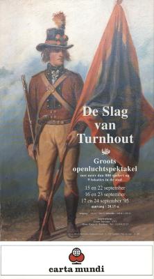 "Slag van Turnhout. Groots openluchtspektakel (…) 15 en 22, 16 en 23, 17 en 24 september 1995", affiche
