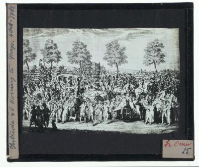 Intrede van de Koning te Parijs 6 oct. 1789