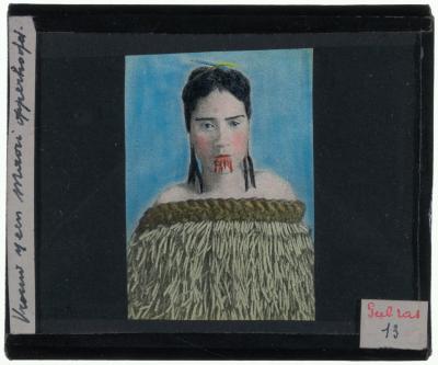 Vrouw v een Maori opperhoofd
