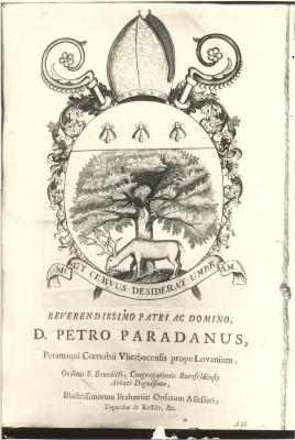 Wapen v. Petrus Paradanus, abt v. Vlierbeek