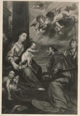 Schilderij H. Carolus Borromeus in aanbid. / Jezuetenklooster