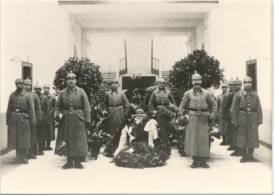 Begrafenis van Duitse soldaat tijdens Wereldoorlog I