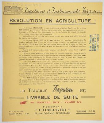 Catalogus: "Tracteur et instruments ferguson: revolution en agriculture !"