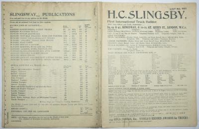 Catalogus: "H. C. Slingsway regd. Publications", LIST No. 661