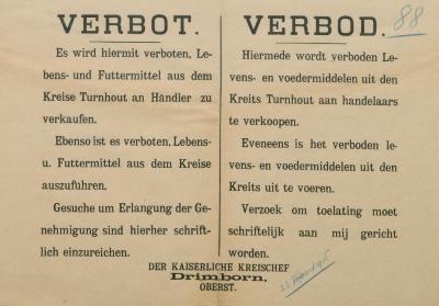 Verbot - Verbod 22 maart 1915