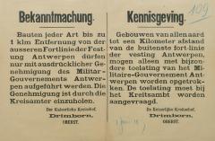 Bekanntmachung - Kennisgeving 1 juni 1915
