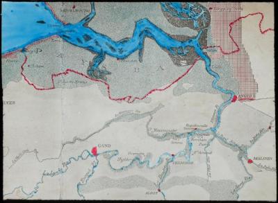 landkaart met waterloop - […] - V. Hal
