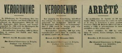 Verordnung - Verordening - Arrêté 23 december 1915