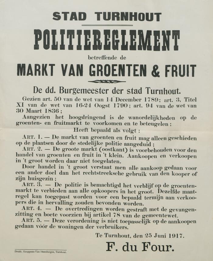 Stad Turnhout Politiereglement