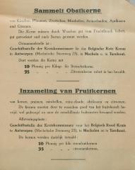 Inzameling van fruitkernen