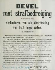 Bevel met strafbedreiging